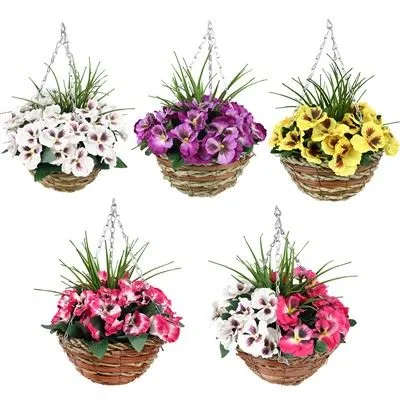 Head Flowers Stems Rose Basket For Indoor Decoration