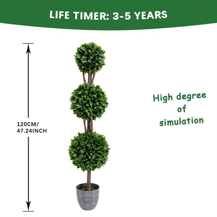 Artificial boxgrass bonsai with desktop decoration