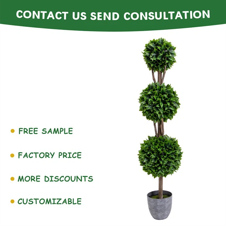 Artificial boxgrass bonsai with desktop decoration